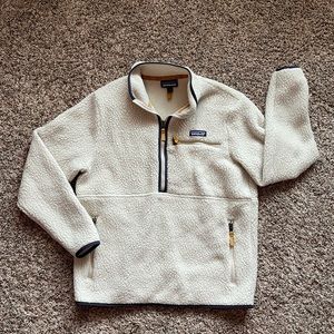 Women’s Retro Pile Fleece Marsupial Quarter Zip- Size Large
